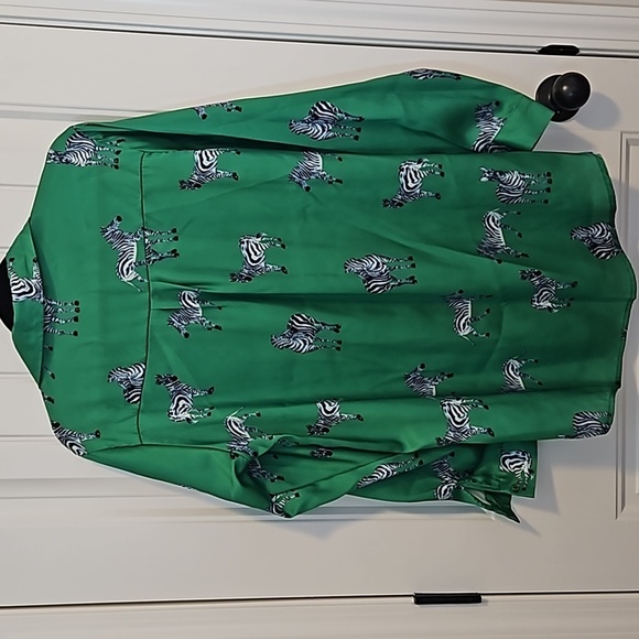 Green Zebra Button Down Size XL - Picture 3 of 7